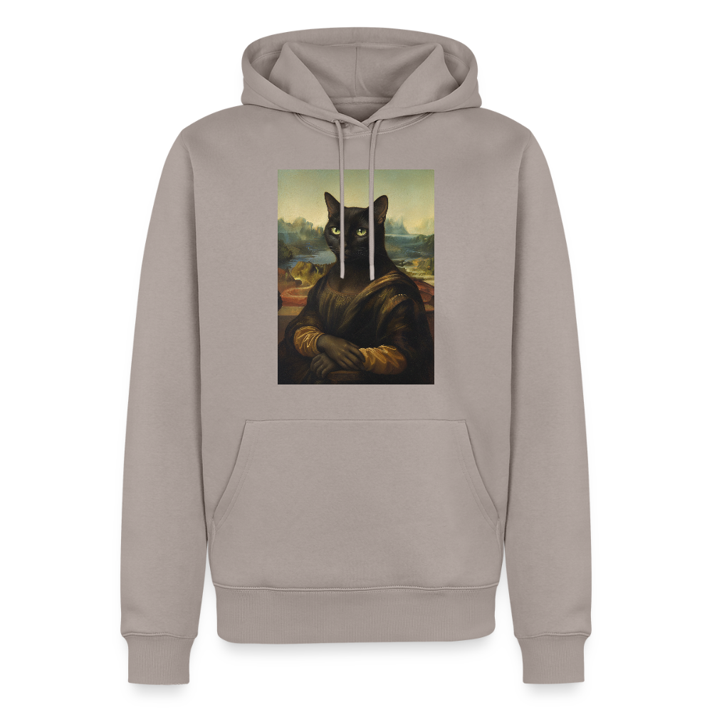 Mona Lisa… aber es ist eine Katze | Männer Premium Hoodie - Taupe
