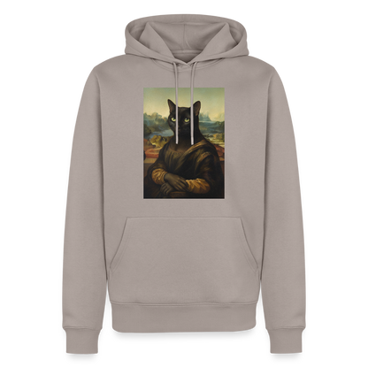 Mona Lisa… aber es ist eine Katze | Männer Premium Hoodie - Taupe