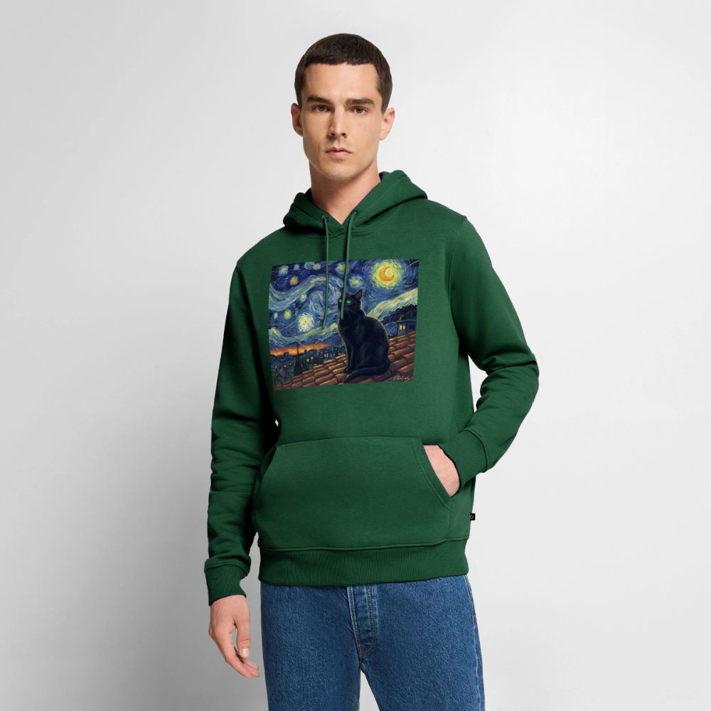 Sternennacht… aber die Katze denkt nach | Männer Premium Hoodie - Flaschengrün