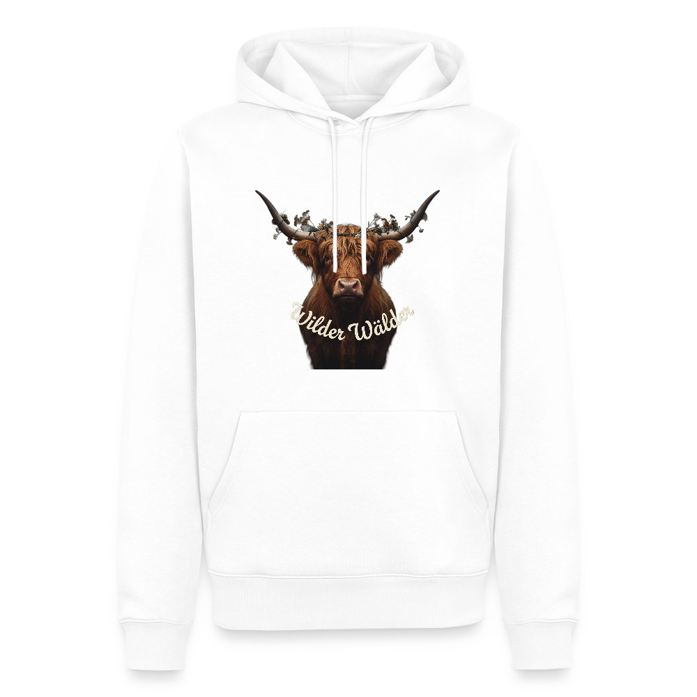 Wilder Wälder – Schwarzwald Highland Rind | Männer Premium Hoodie - Weiß