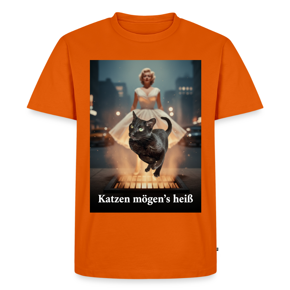 Katzen mögen’s heiß | Männer Premium T-Shirt - Orange 