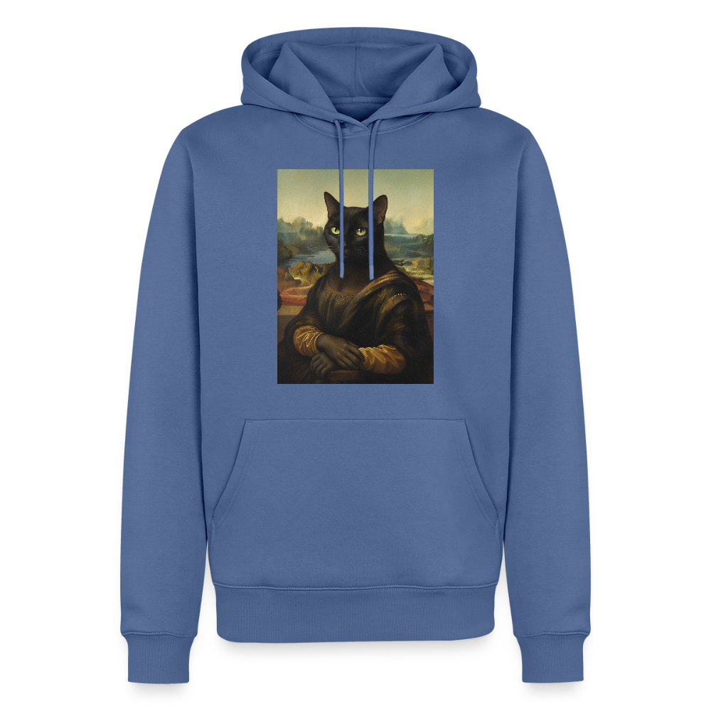 Mona Lisa… aber es ist eine Katze | Männer Premium Hoodie - Taubenblau