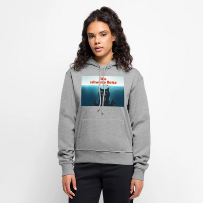 Die schwarze Katze – Krümel taucht auf | Frauen Premium Hoodie - Grau meliert