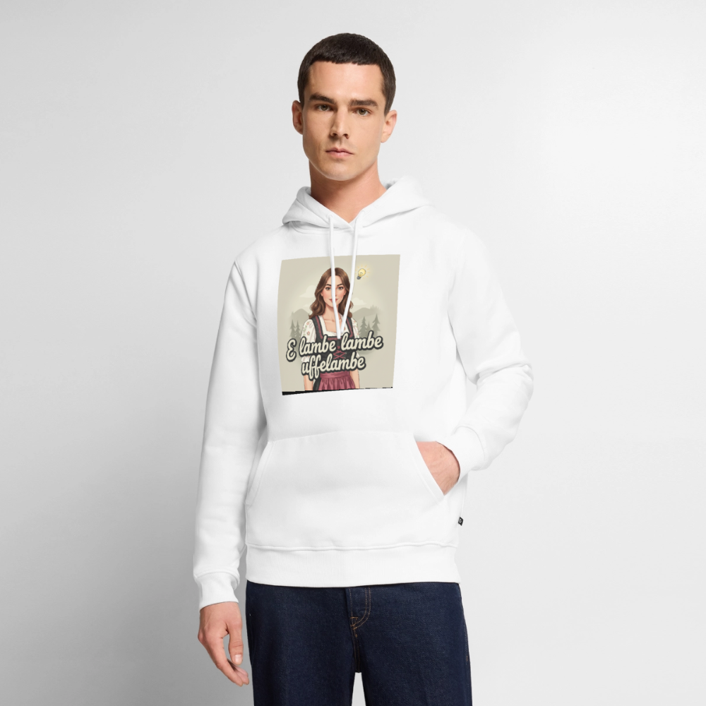 E Lambe, lambe, uffelambe – Alemannischer Geistesblitz | Männer Premium Hoodie - Weiß