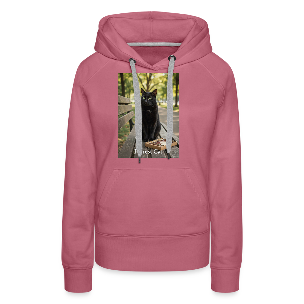 Forrest Cat – Krümel wartet | Frauen Premium Hoodie - Malve