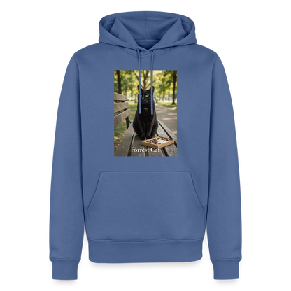 Forrest Cat – Krümel wartet | Männer Premium Hoodie - Taubenblau