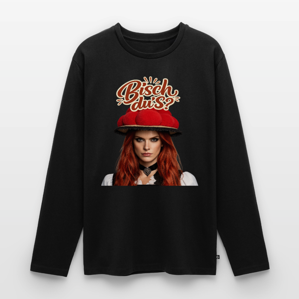 Bisch du’s? – Schwarzwaldmädel | Männer Premium Bio Langarmshirt - Schwarz