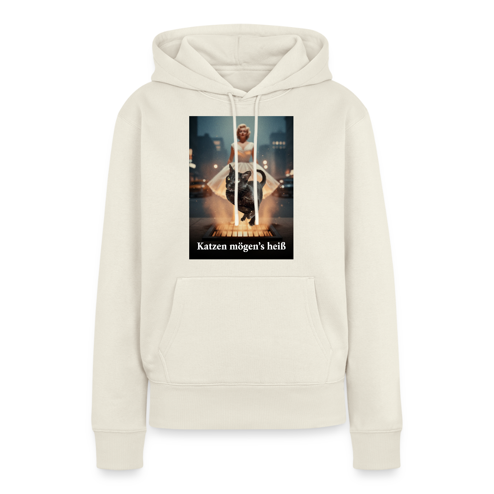 Katzen mögen’s heiß | Frauen Premium Hoodie - Naturweiß