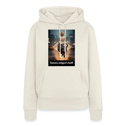 Katzen mögen’s heiß | Frauen Premium Hoodie - Naturweiß