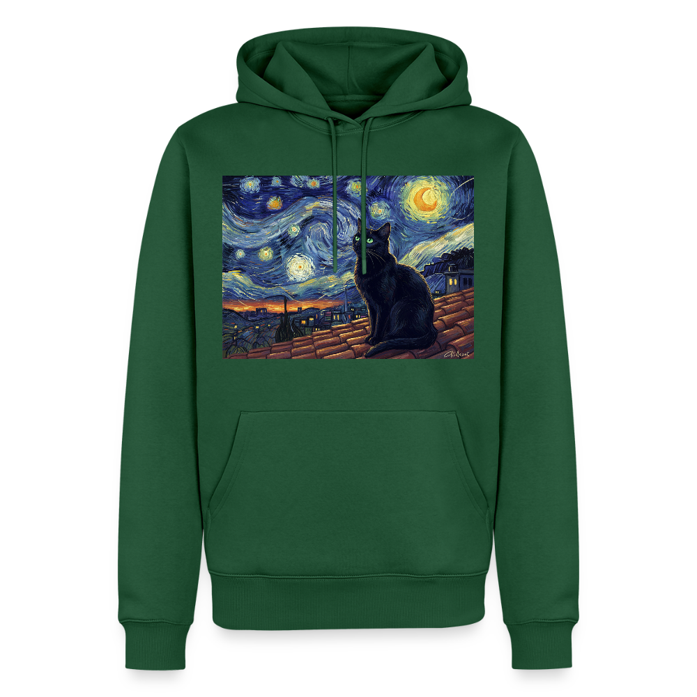 Sternennacht… aber die Katze denkt nach | Männer Premium Hoodie - Flaschengrün