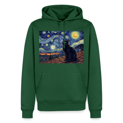 Sternennacht… aber die Katze denkt nach | Männer Premium Hoodie - Flaschengrün