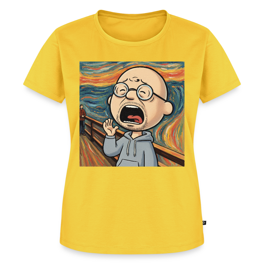 Der Schrei… aber heute bin ich dran | Frauen Premium T-Shirt - Gelb