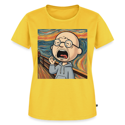 Der Schrei… aber heute bin ich dran | Frauen Premium T-Shirt - Gelb