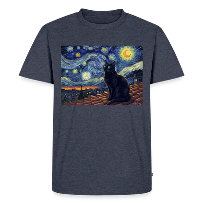 Sternennacht… aber die Katze denkt nach | Männer Premium T-Shirt - Jeansblau 