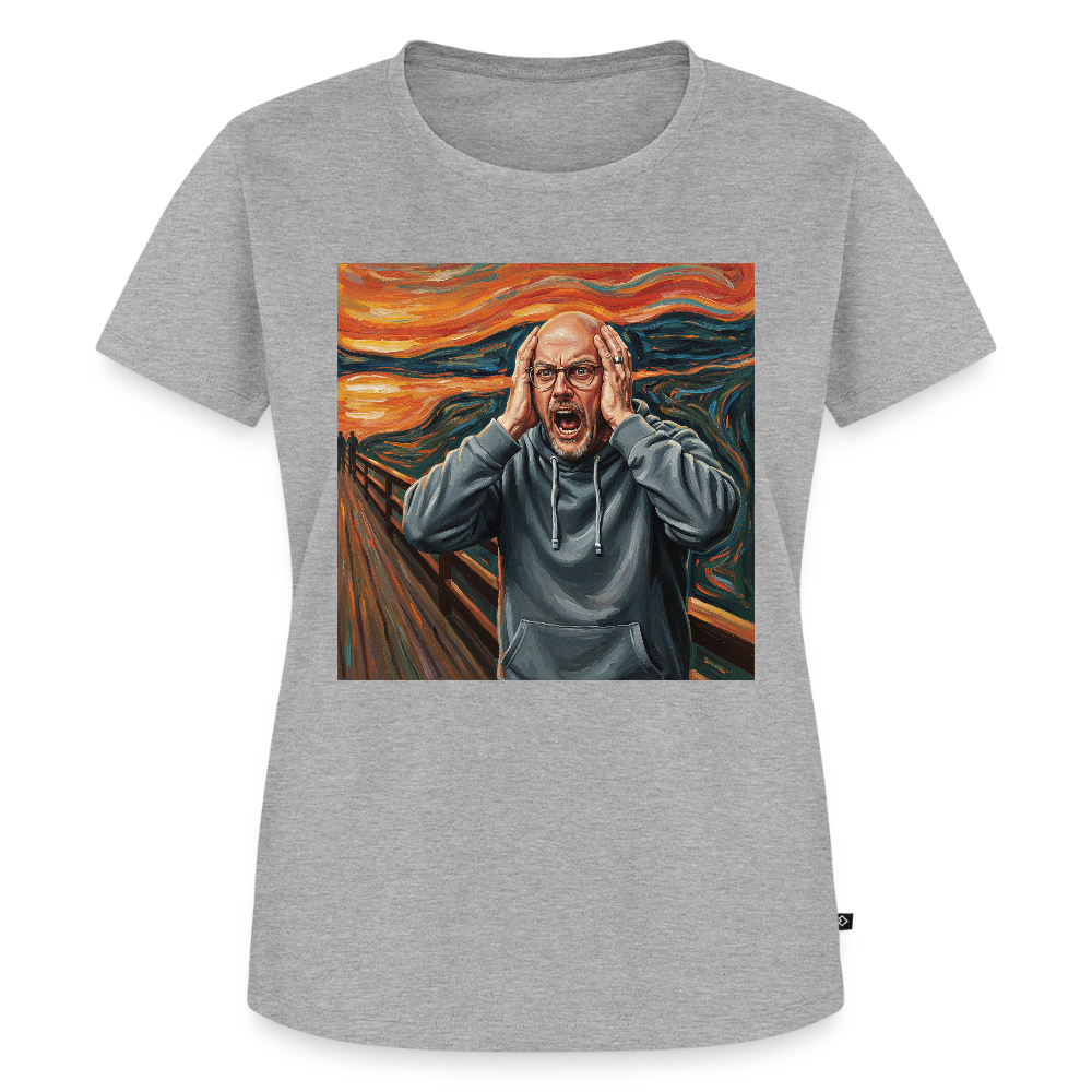 Der Schrei… wenn es wirklich reicht | Frauen Premium T-Shirt - Grau meliert