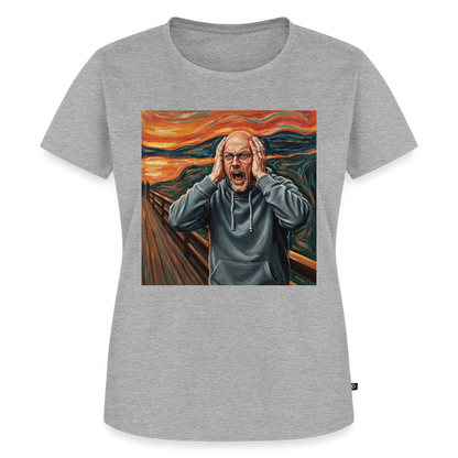 Der Schrei… wenn es wirklich reicht | Frauen Premium T-Shirt - Grau meliert