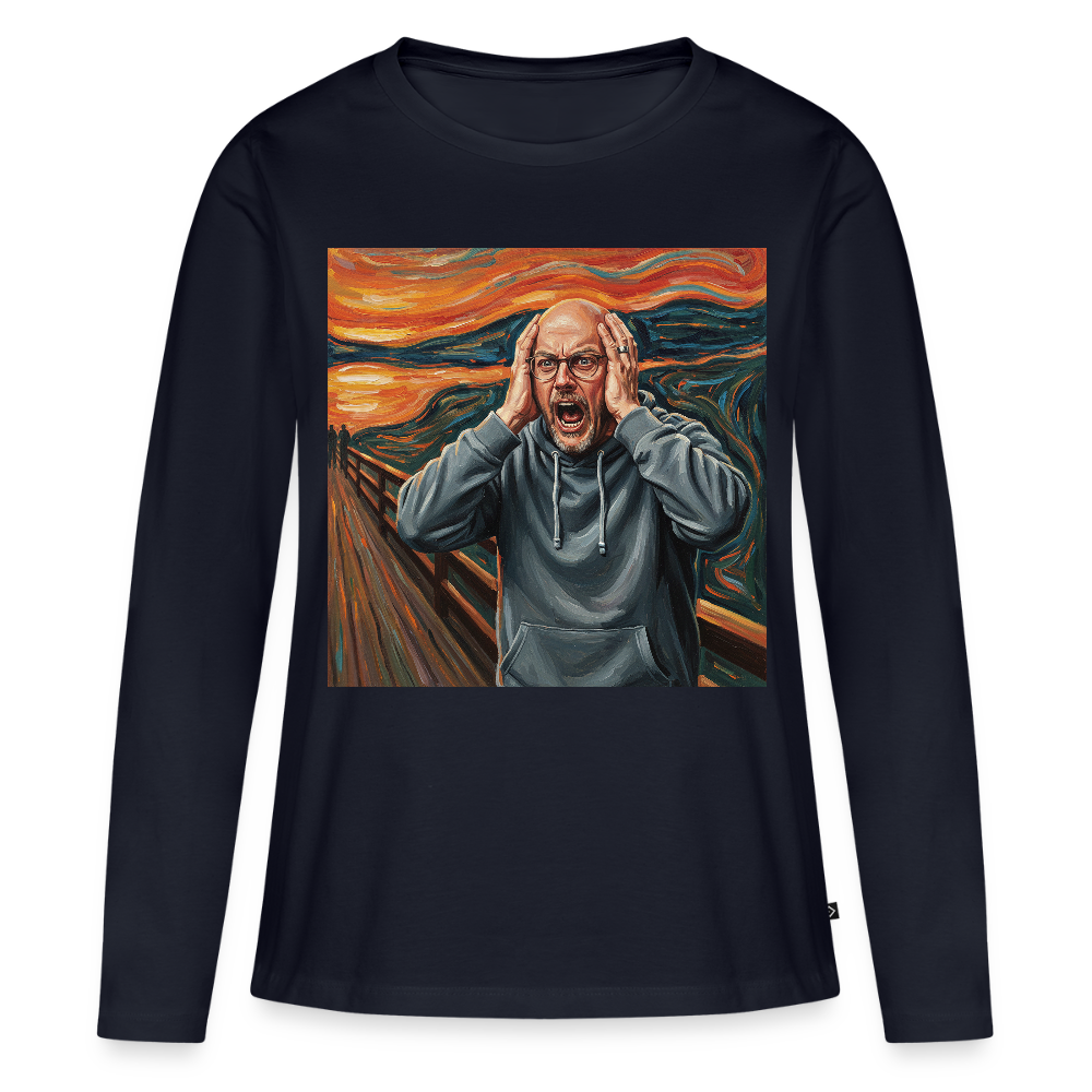 Der Schrei… wenn es wirklich reicht | Frauen Premium Bio Langarmshirt - Navy