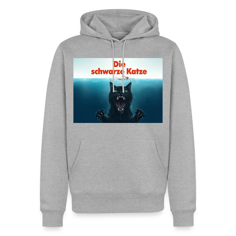 Die schwarze Katze - Krümel taucht auf | Männer Premium Hoodie - Grau meliert