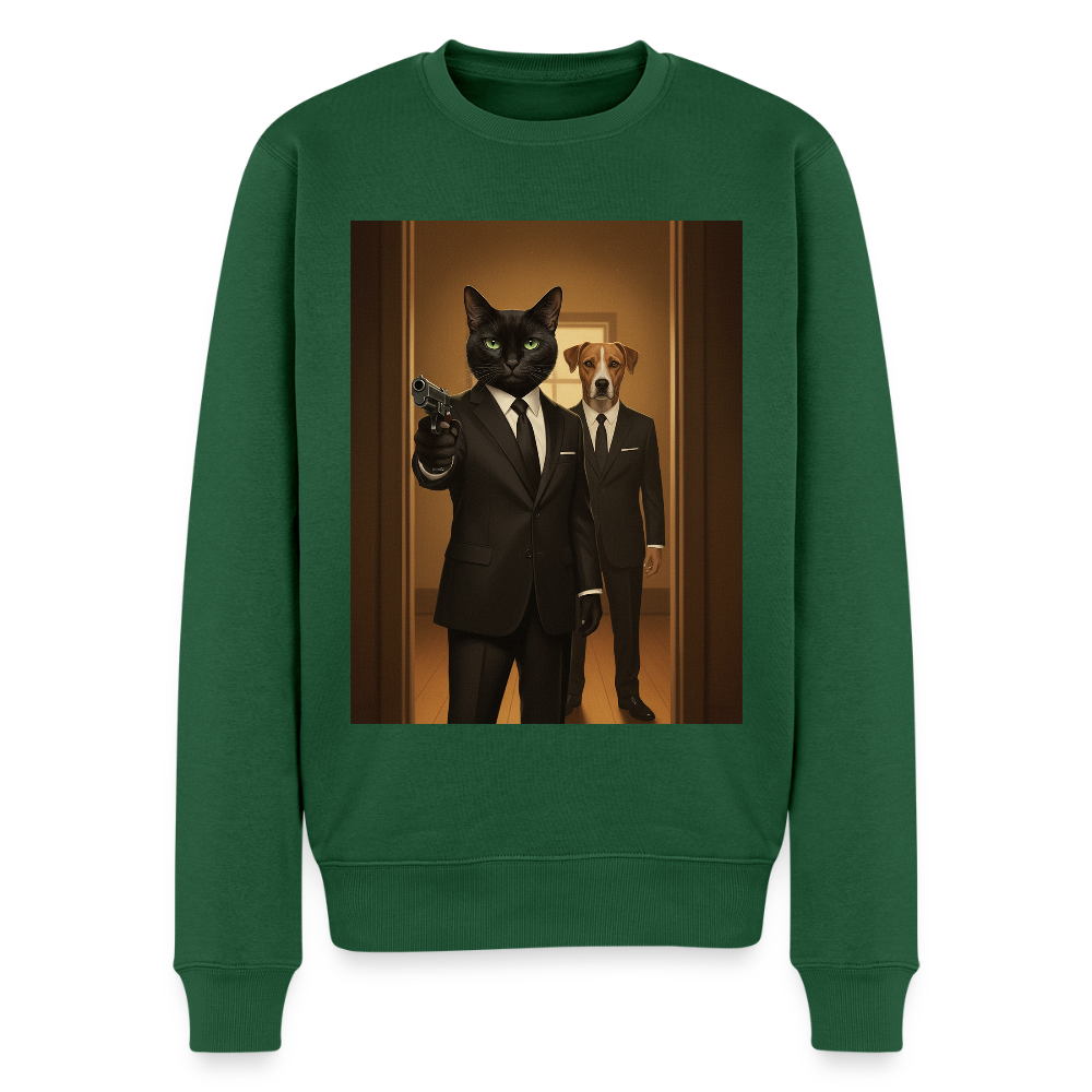 Krümel – Say Meow Again |  Männer Premium Pullover - Flaschengrün