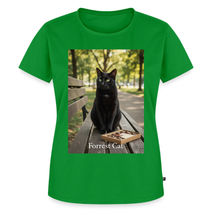 Forrest Cat – Krümel wartet | Frauen Premium T-Shirt - Grün