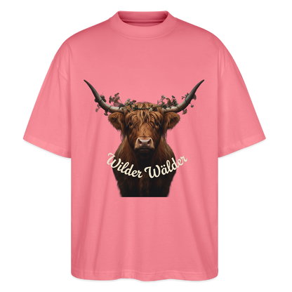 Wilder Wälder – Schwarzwald Highland Rind | Stanley/Stella Oversized Unisex Bio T-Shirt Blaster - Pink 