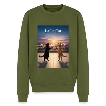 La La Cat – Tanz über den Dächern |  Männer Premium Pullover - Khaki