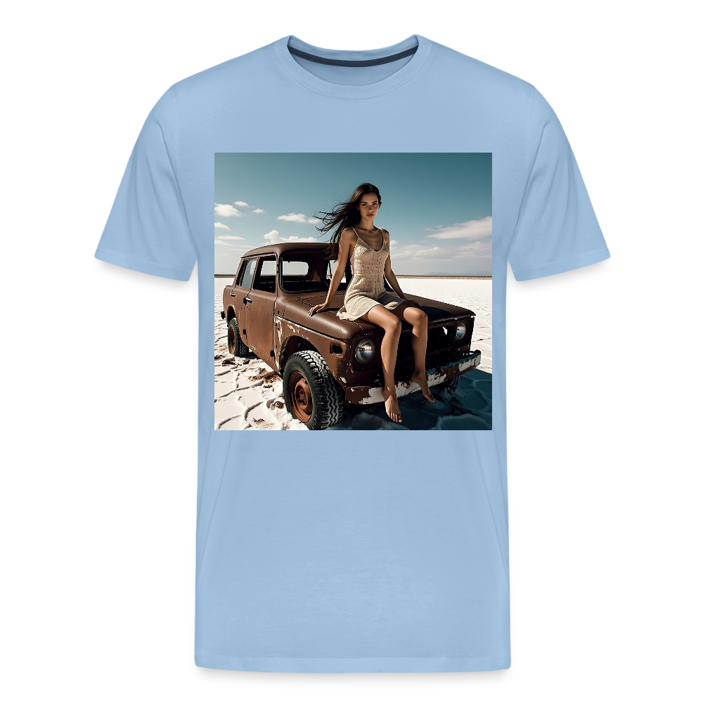 Warten auf irgendwas | Männer Premium T-Shirt - Sky