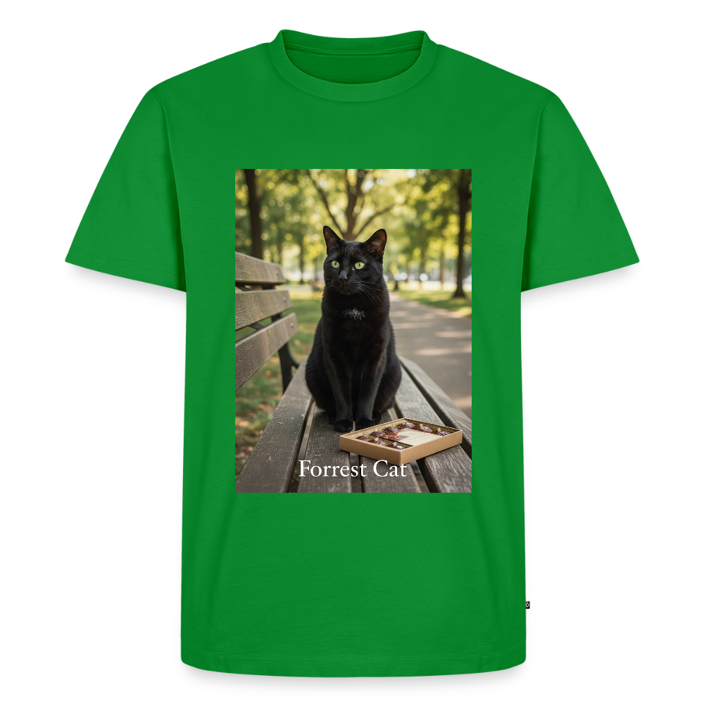 Forrest Cat – Krümel wartet | Männer Premium T-Shirt - Grün