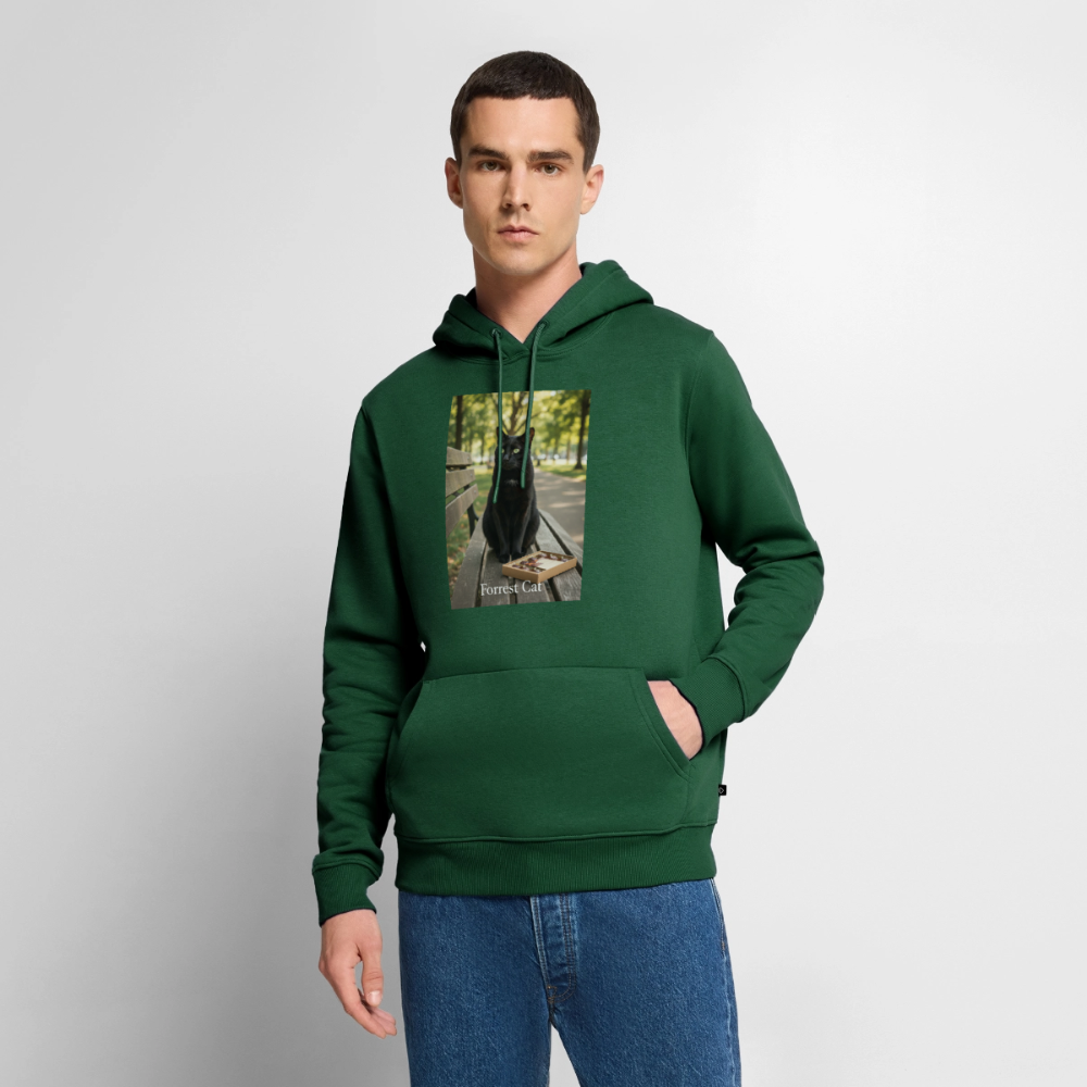 Forrest Cat – Krümel wartet | Männer Premium Hoodie - Flaschengrün