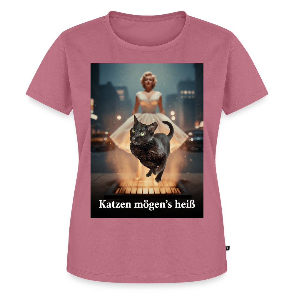 Katzen mögen’s heiß | Frauen Premium T-Shirt - Mauve