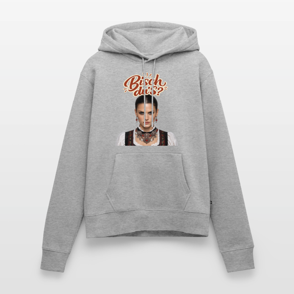 Schwarzwaldstolz – Sie weiß, wer sie isch | Frauen Premium Hoodie - Grau meliert