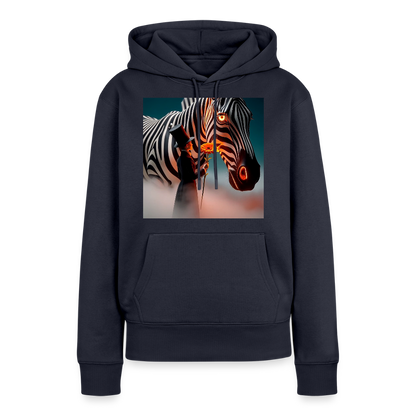 Blumen für ein Zebra | Frauen Premium Hoodie - Navy