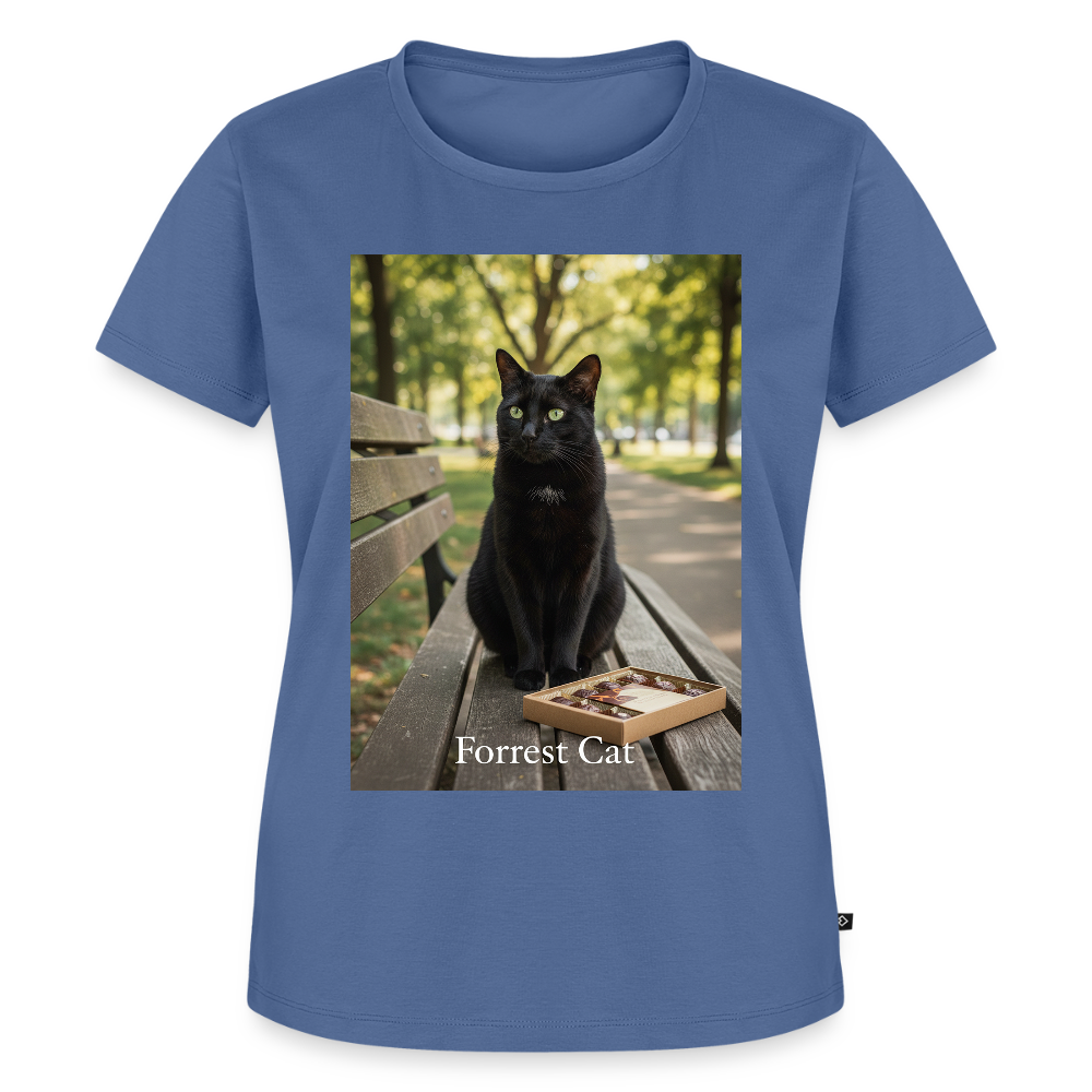 Forrest Cat – Krümel wartet | Frauen Premium T-Shirt - Taubenblau