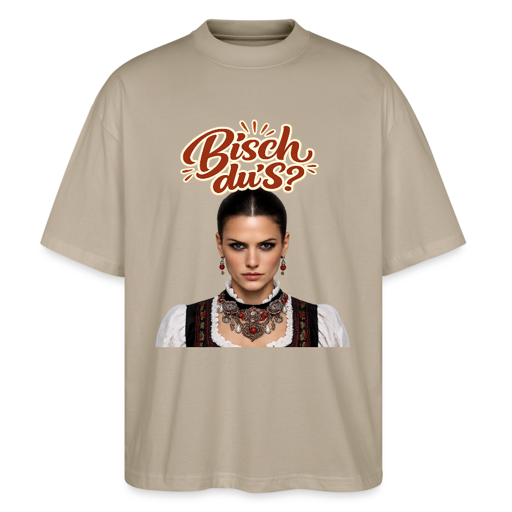 Schwarzwaldstolz – Sie weiß, wer sie isch | Stanley/Stella Oversized Unisex Bio T-Shirt Blaster - Steingrau