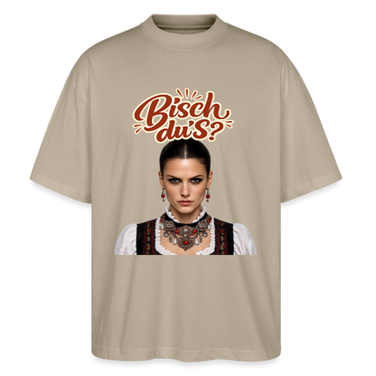 Schwarzwaldstolz – Sie weiß, wer sie isch | Stanley/Stella Oversized Unisex Bio T-Shirt Blaster - Steingrau