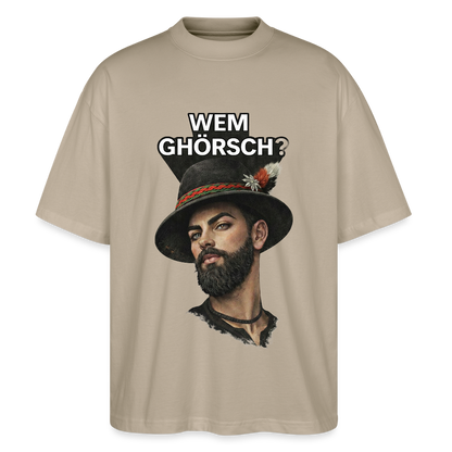 Wem ghörsch? – Alemannische Klärung | Stanley/Stella Oversized Unisex Bio T-Shirt Blaster - Steingrau