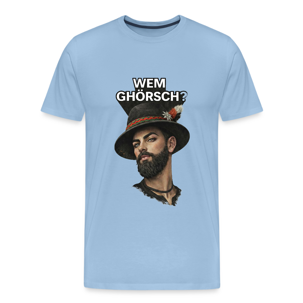 Wem ghörsch? – Alemannische Klärung | Männer Premium T-Shirt - Sky