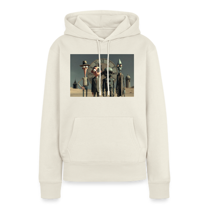 Pünktlich zu spät – Die seltsame Gesellschaft | Frauen Premium Hoodie - Naturweiß