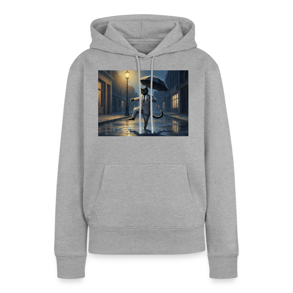 Krümel tanzt im Regen | Frauen Premium Hoodie - Grau meliert