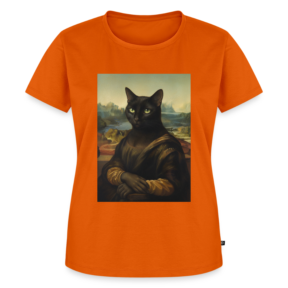 Mona Lisa… aber es ist eine Katze | Frauen Premium T-Shirt - Orange 