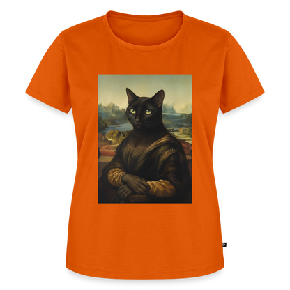 Mona Lisa… aber es ist eine Katze | Frauen Premium T-Shirt - Orange 