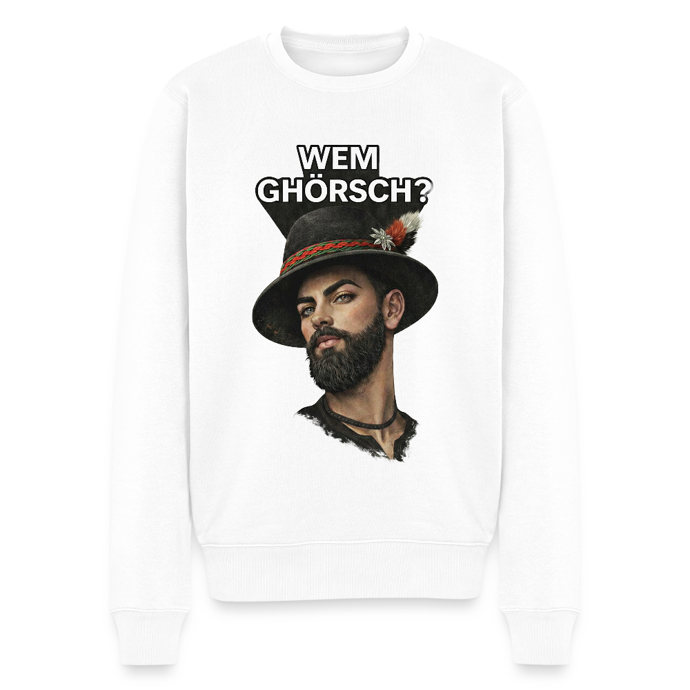 Wem ghörsch? – Alemannische Klärung |  Männer Premium Pullover - Weiß