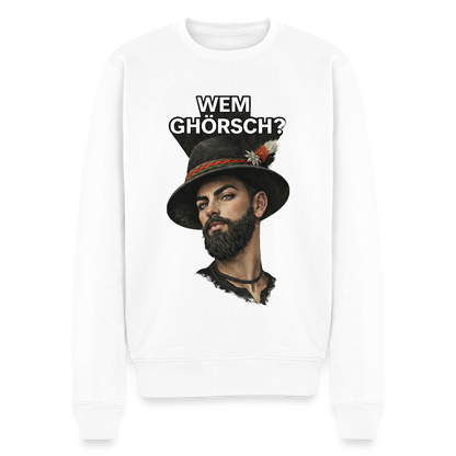 Wem ghörsch? – Alemannische Klärung |  Männer Premium Pullover - Weiß