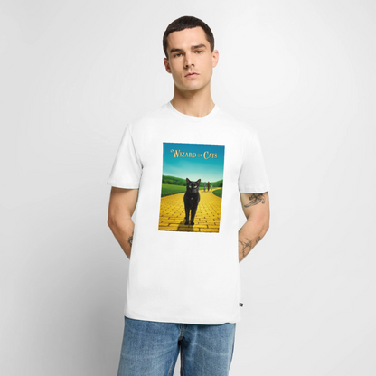 Wizard of Cats – Der gelbe Weg gehört Krümel | Männer Premium T-Shirt - Weiß