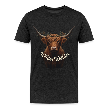 Wilder Wälder – Schwarzwald Highland Rind | Männer Premium T-Shirt - Anthrazit
