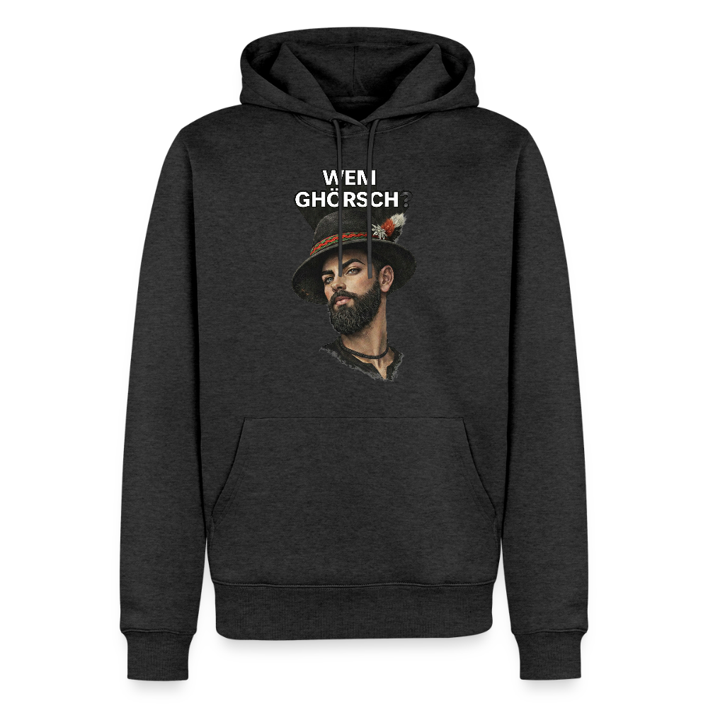 Wem ghörsch? – Alemannische Klärung | Männer Premium Hoodie - Anthrazit meliert