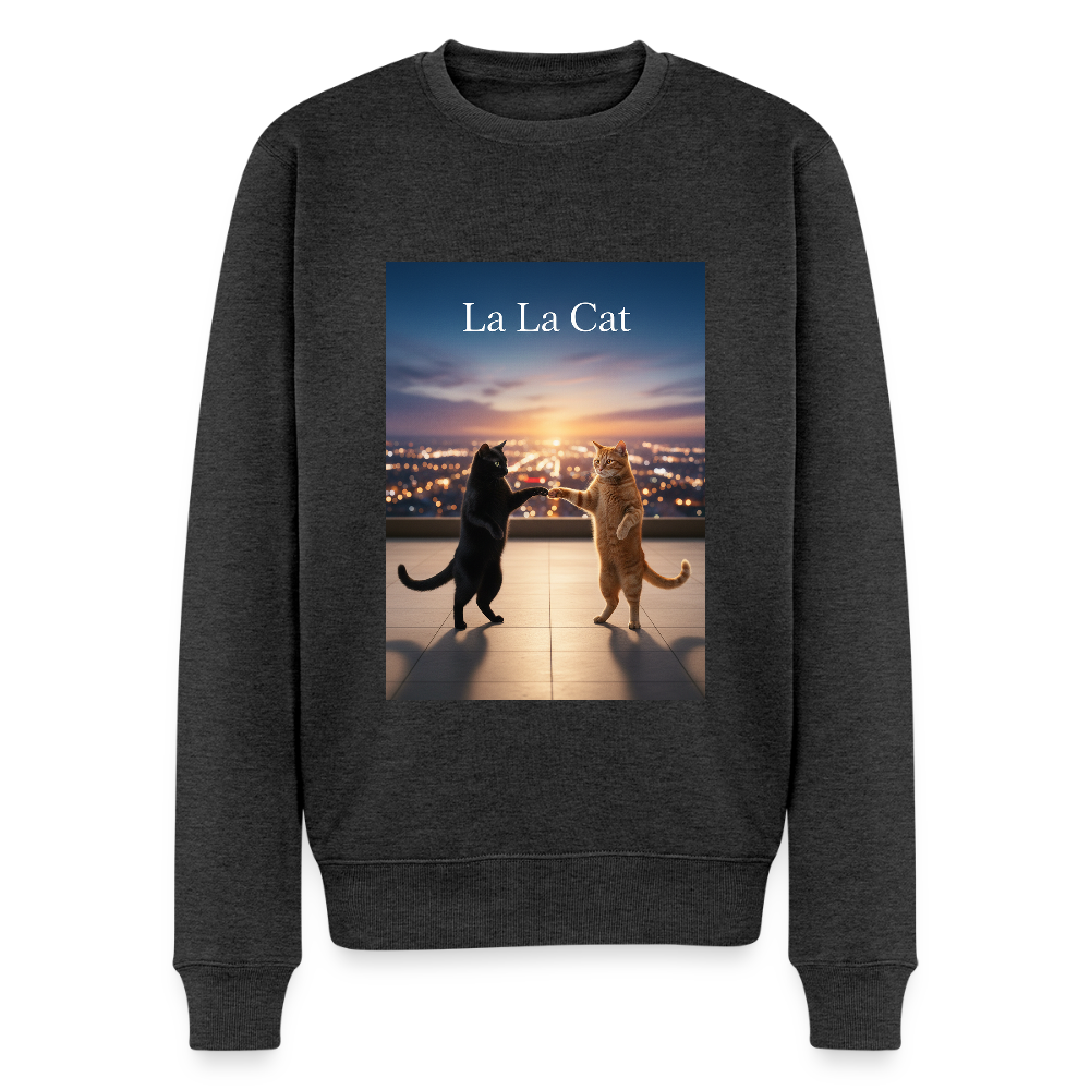 La La Cat – Tanz über den Dächern |  Männer Premium Pullover - Anthrazit meliert