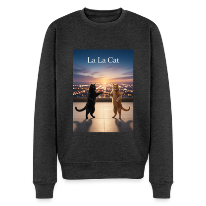 La La Cat – Tanz über den Dächern |  Männer Premium Pullover - Anthrazit meliert