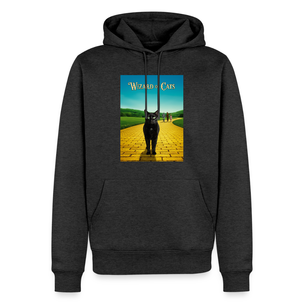 Wizard of Cats – Der gelbe Weg gehört Krümel | Männer Premium Hoodie - Anthrazit meliert