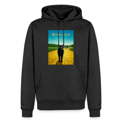 Wizard of Cats – Der gelbe Weg gehört Krümel | Männer Premium Hoodie - Anthrazit meliert